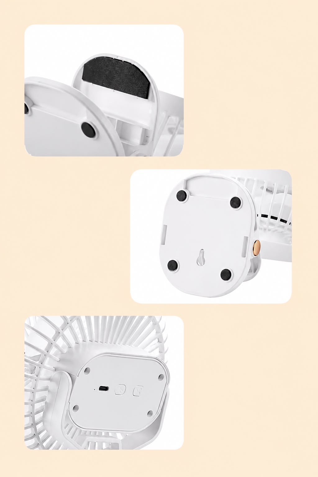 Ventilateur à clip rechargeable